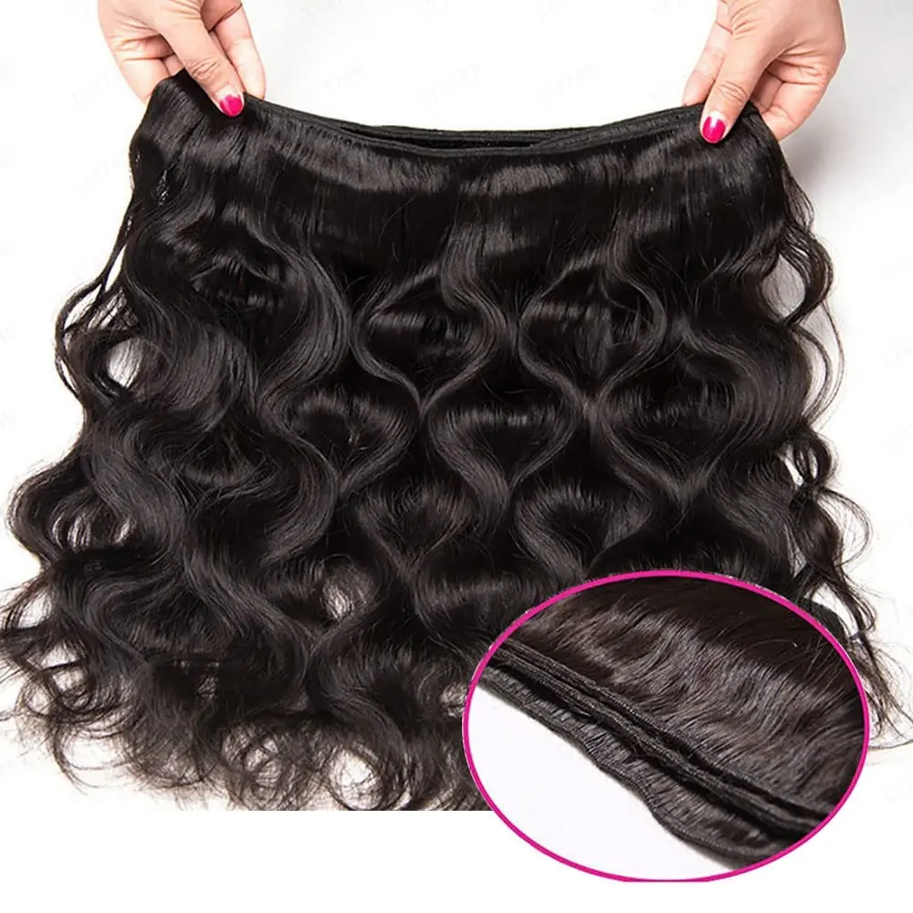 Body Wave Human Hair Bundles 30 32 Inch Brazilian Hair Weave Bundles Water Wave Bundle Remy Extensions 1 3 4