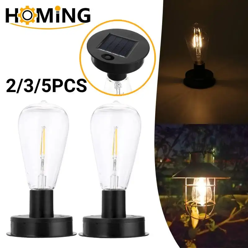 LED Solar Lamp Tungsten Filament Bulb Solar Lamp Holder Outdoor Garden Fence Night Light Decorative Solar Product Accessories