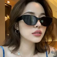 Lunettes de soleil œil de chat pour femmes, nouvel arrivage, ovales, vintage, elliptiques, carrées, pour dames 2