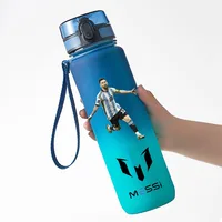 650ml Lionel Messi Blue PC Safe Portable Sports Outdoor Football Star Water Bottle Large Capacity Bottle Messi Fans Gifts 4