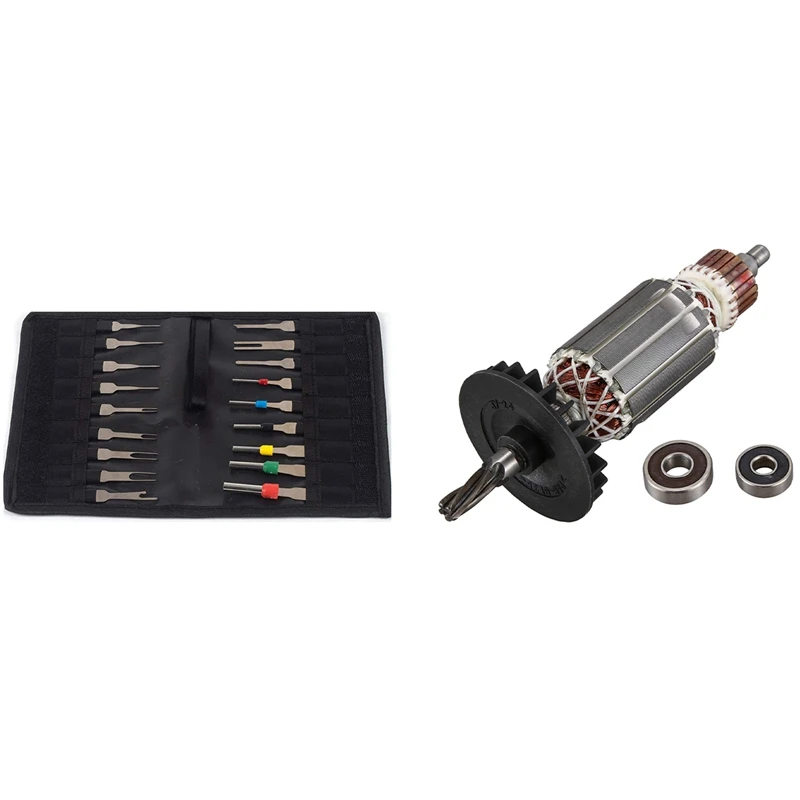 

1 Set AC220-240V 5 Teeth Drive Shaft Hammer Armature Rotor & 1 Set Car Electrical Wiring Pin Extractor Connector Kit