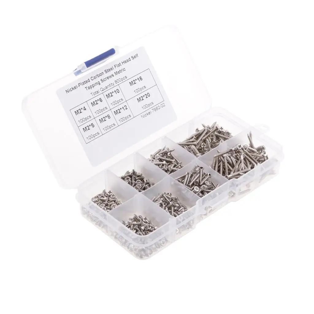 Flat Head Self-tapping Screws Assortment Kit Stainless Steel Screws Set for Wood Repair and Home Use Flat Head Self-tapping Screws Assortment Kit Stainless Steel Screws Set for Wood Repair and Home Use