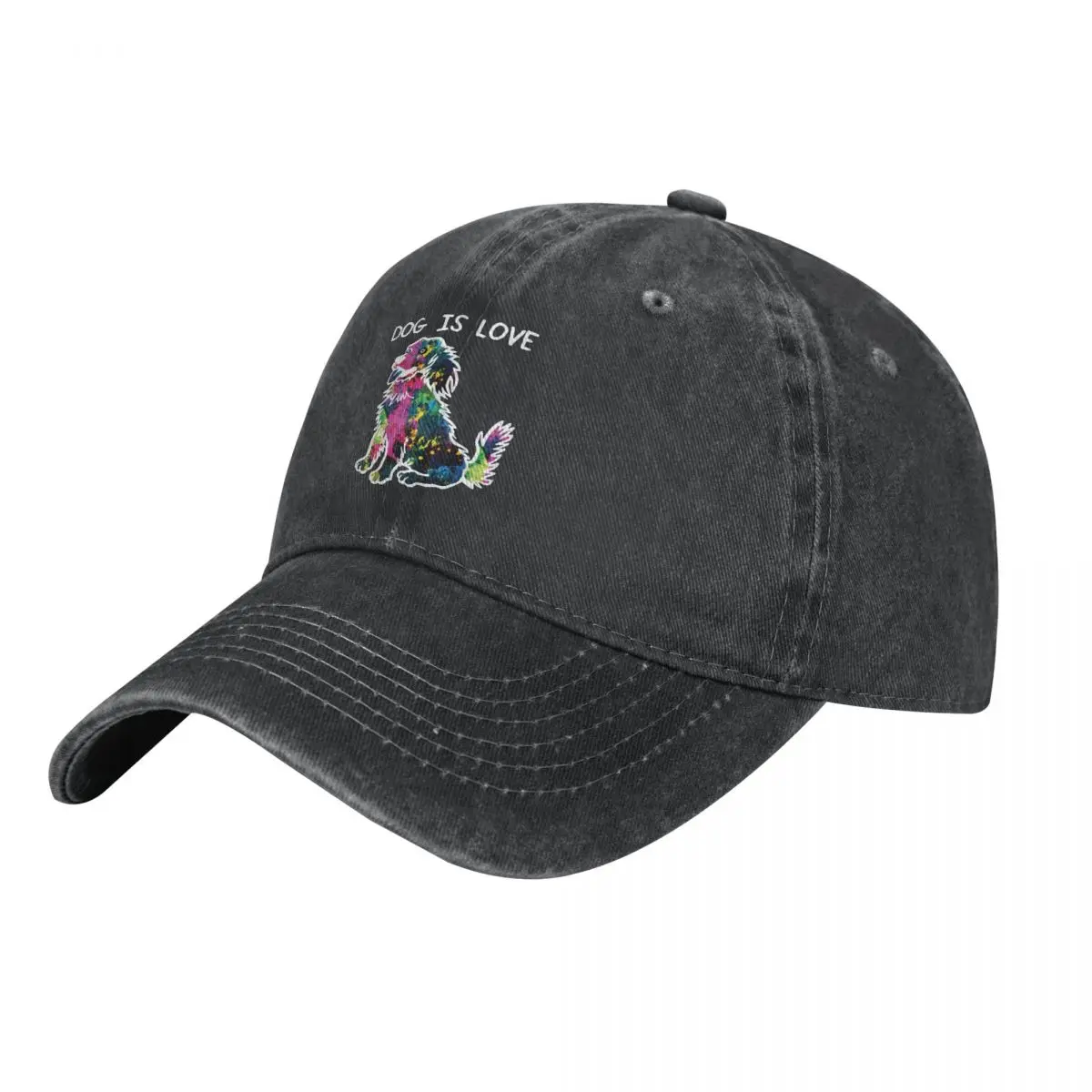 

Dog Is Love Washed Baseball Cap Cute Animal Casual Hip Hop Hats Summer Couple Women Hiking Fishing Custom DIY Baseball Caps