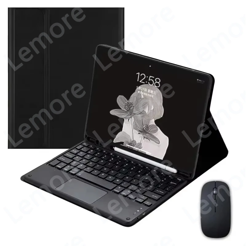 iPad 11 Keyboard Case with Touchpad and Pencil Slot - Protective Stand Cover