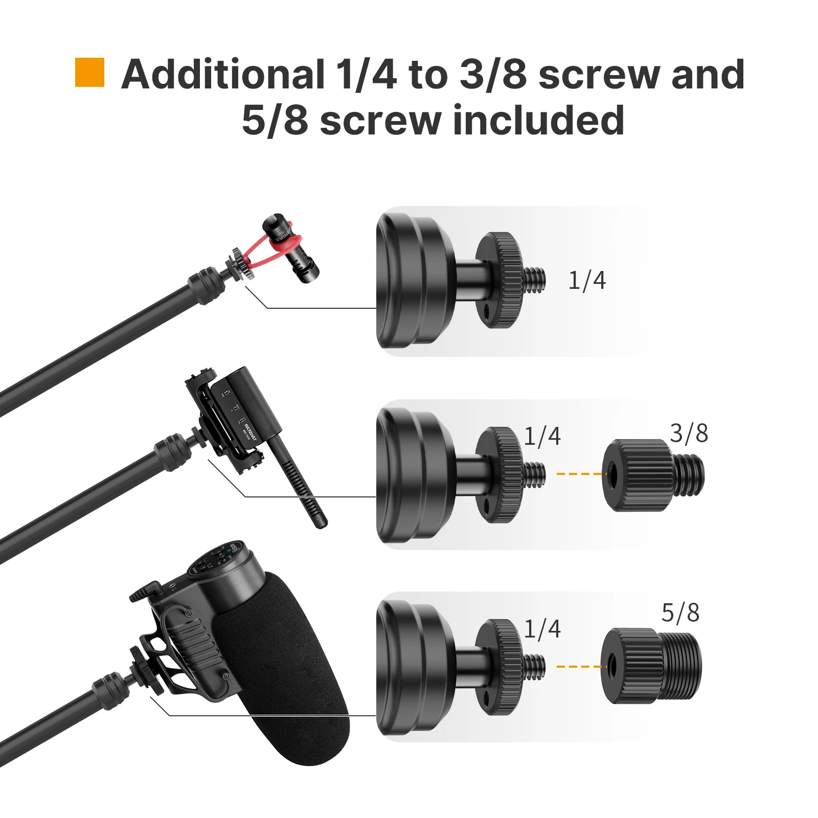 Ulanzi LS08 Flexible Overhead Camera Mount Desk Webcam Stand Microphone Boom Arm Tabletop Photography Videography Clamp Mount