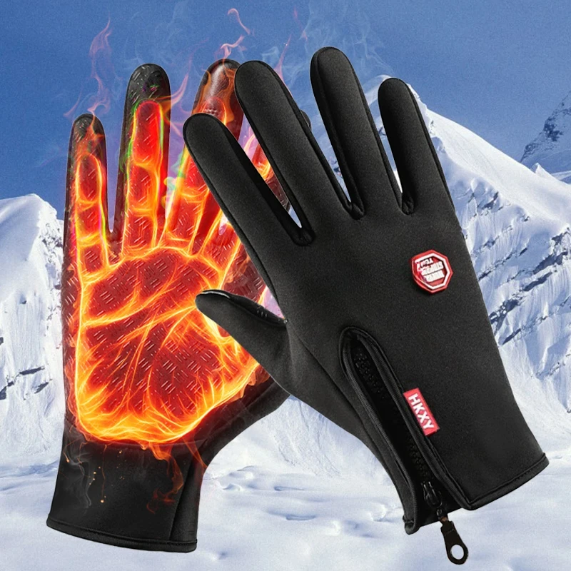 Winter Gloves for Men Women Touchscreen Warm Outdoor Cycling Driving Motorcycle Cold Gloves Windproof Non Slip Gloves 2