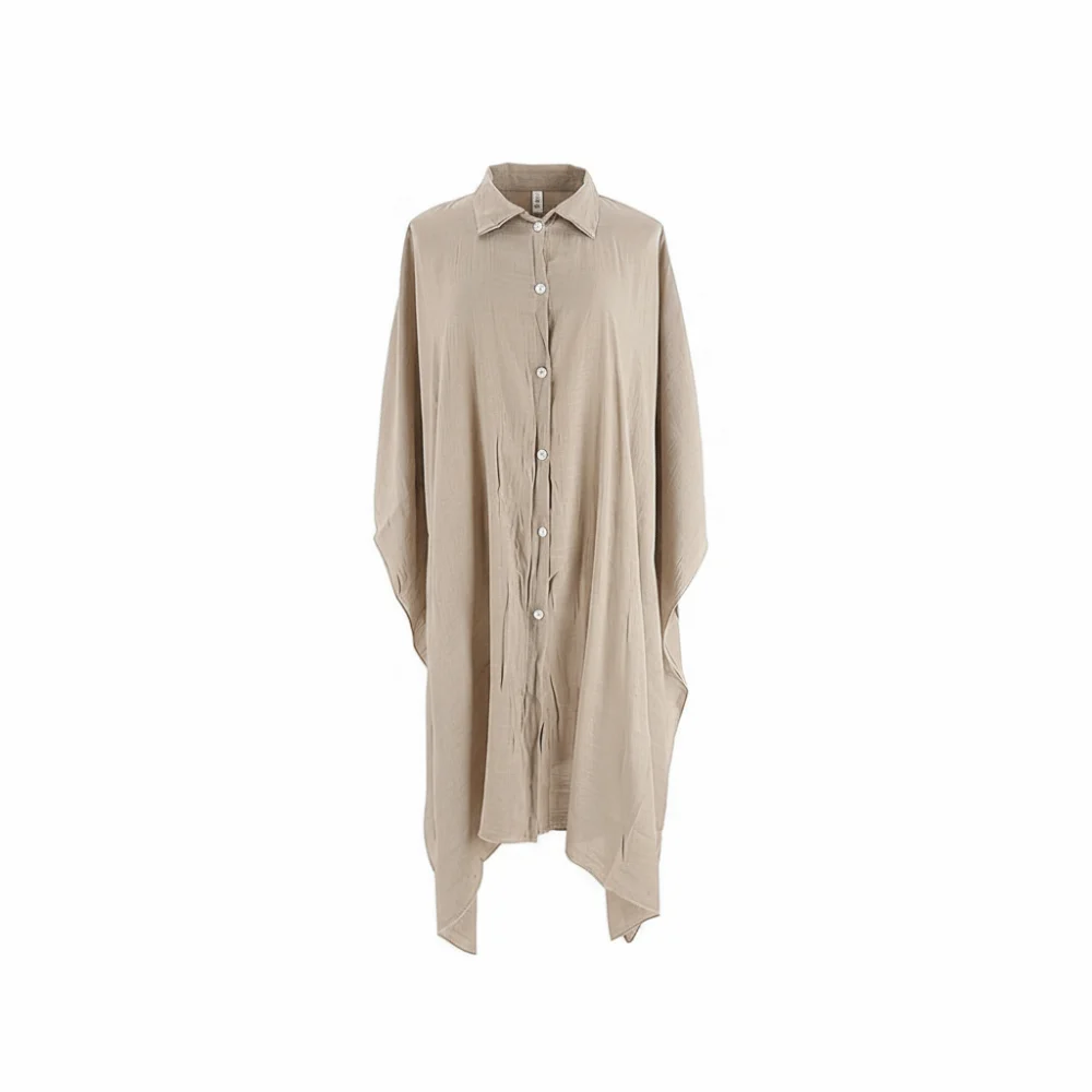 Fashion Sun Protection Loose Cardigan Sarong Solid Woman Bikini Cover-up Cover-Ups Swimwear Summer 3