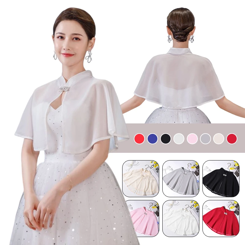 Chiffon Shawl Women's Wedding Dress Shawl Cardigan Coat Summer Sunscreen Clothing Thin Tops Outdoor Cycling Breathable Shawls cycling neck warmer for cold weather outdoor activity neck scarf adjustable thickened neck shawl for riding skiing
