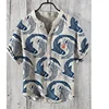 Spring and summer men's and women's shirts independent station casual fish pattern Hawaiian style printed shirts men's tops 1