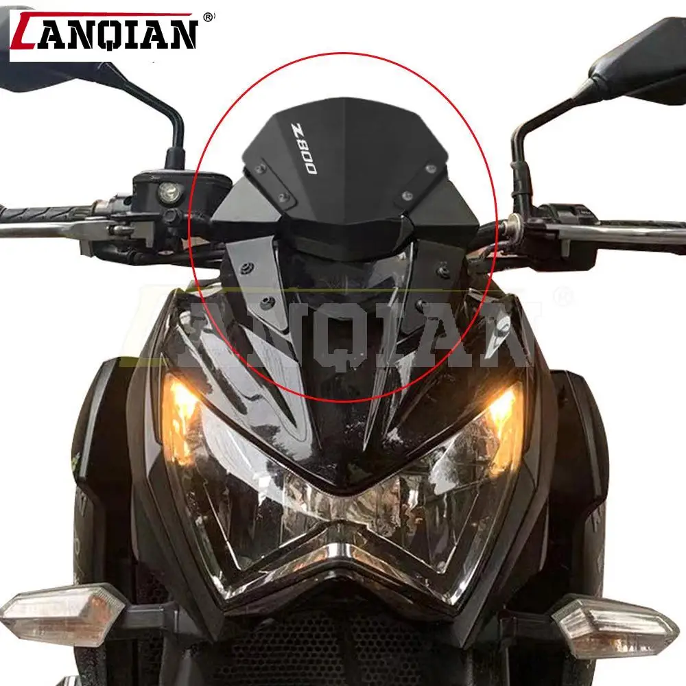 

Z800 Motorcycle Aluminum Windshield Windscreen For KAWASAKI Z 800 2013 2014 2015 2016 Wind Shield Screen Deflector Extention Kit