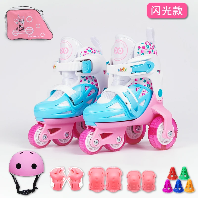 Kids Flashing Roller Skating Children Boys Girls Beginner