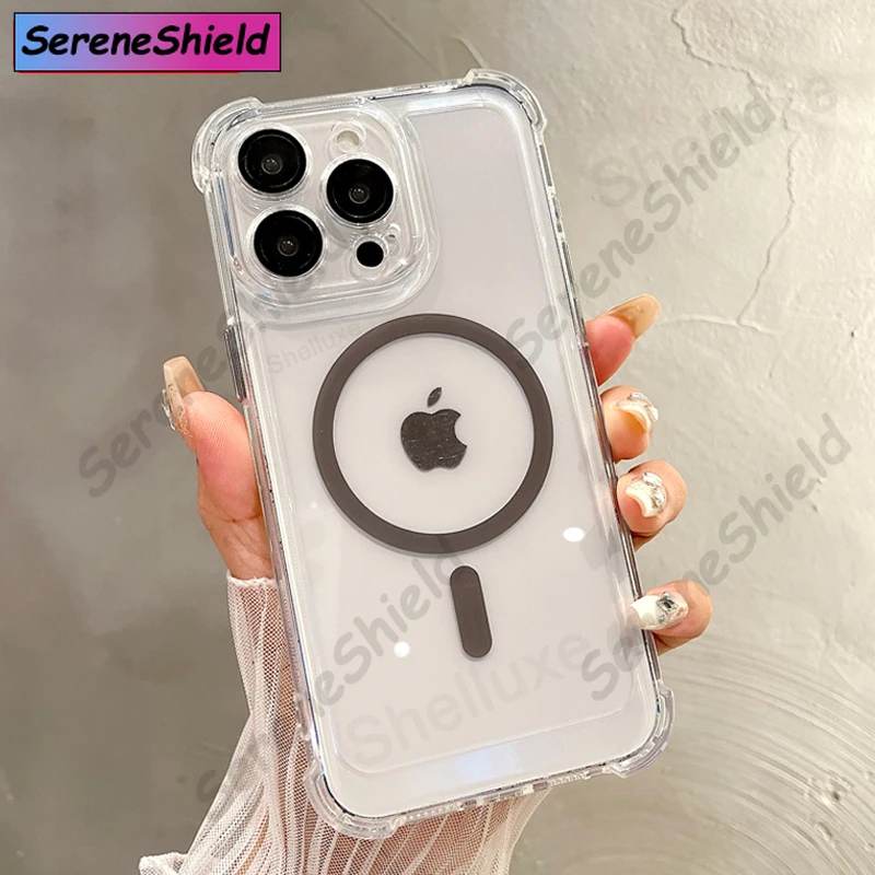 Transparent Armour Magnetic Case Shelluxe For iPhone 16 15 14