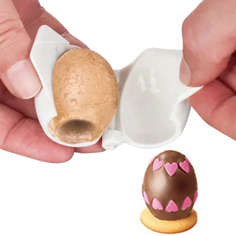 4Pcs/Set Christmas Cookie Mould Easter Mould For Filled Cookies Easter Plastic Bunny/Egg Moulds Cookie Tools