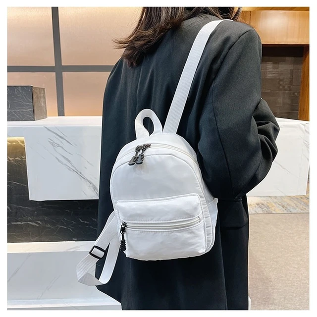 Mochila pequeña de nailon para mujer y niña, bolso escolar