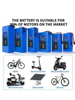 Expédition depuis l'UE : Batterie de vélo électrique 36V 48V 10Ah 14Ah 16Ah 20Ah pour vélos électriques, scooters et autres moteurs de 200-2000W 6