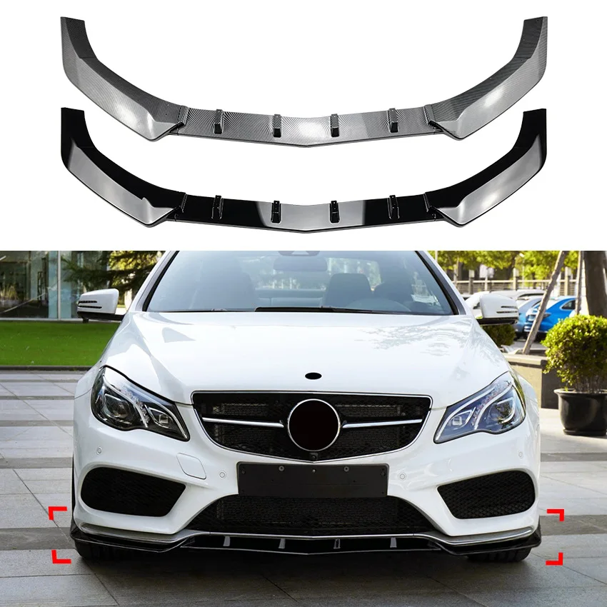 

Car Front Bumper Lip Spoiler Side Splitter Deflector Body Kit Cover For Mercedes Benz E Class Coupe C207 2013 2014 2015 2016 AMG