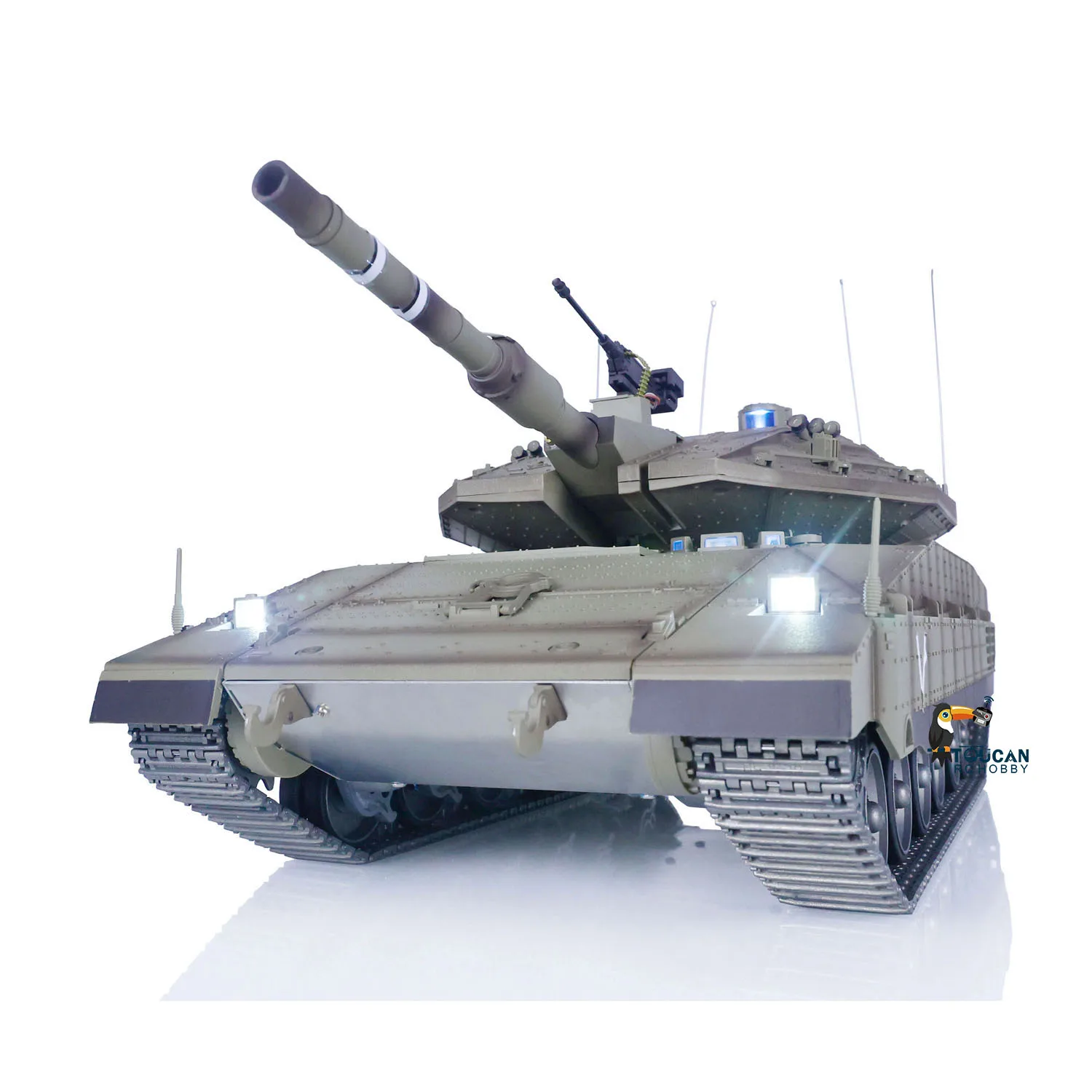 헝롱 1/16 풀 메탈 섀시 RC 메르카바 전차 IDF MK IV TK 7.1 적외선 레이저 조준등 휠 모델 장난감 TH22667