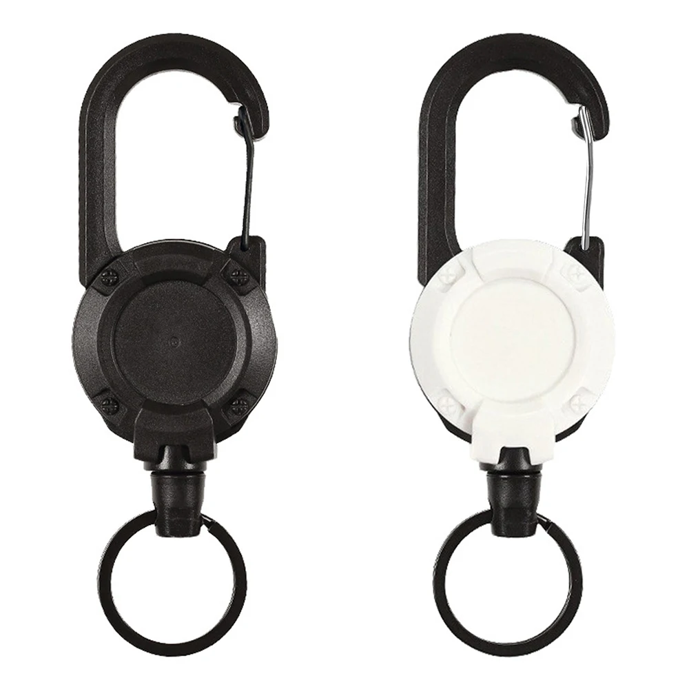 

NEW Heavy Duty Carabiner Key Retractable Pull Badges ID Reel Keychain Holder Outdoor Holds Multiple Tools