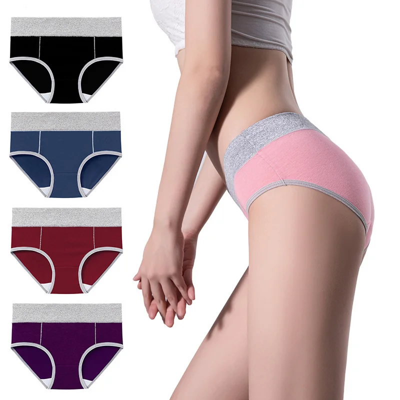 

Women's High Waist Panties, 5XL Large Size, Sexy Breathable Cotton Elastic Soft Underwear for Sports, Oversized and Comfortable