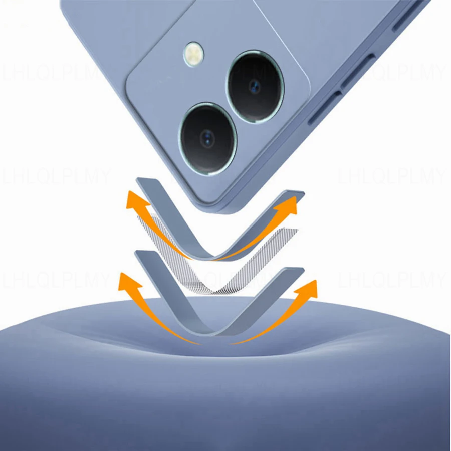 Square Liquid Silicone Soft Phone Case - Enhanced Protective Cover