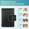 3.5 Cu.Ft Chest Freezer with Removable Basket, Small Deep Freezer Adjustable 7 Thermostat, Quiet Mini Freezer Free-Standing Top 3