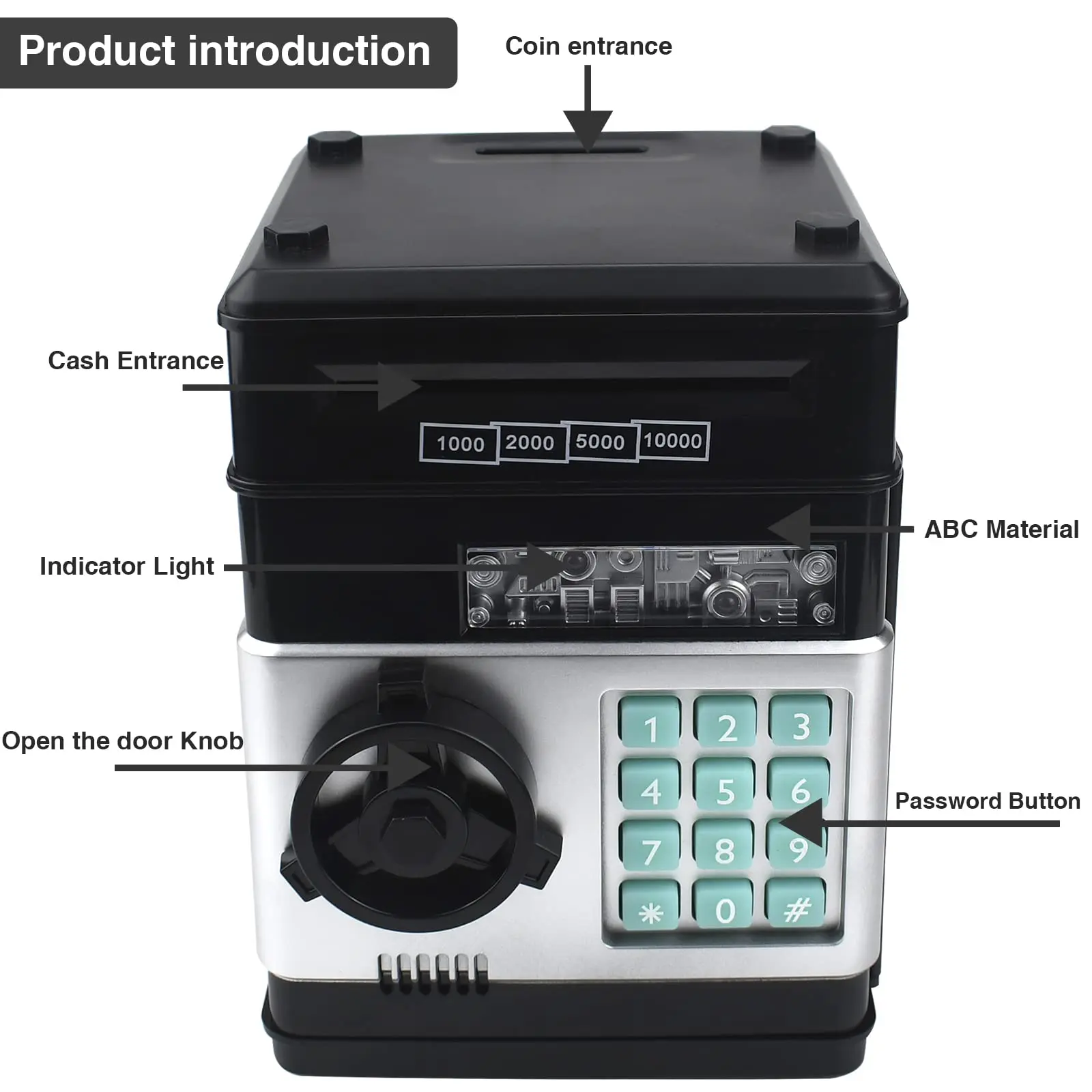 1 Pc Creative Piggy Bank Automatic Mini Safe Coins Cash Saving Money Box Password Counter Code Key Lock Coin Bank ATM Child Gift