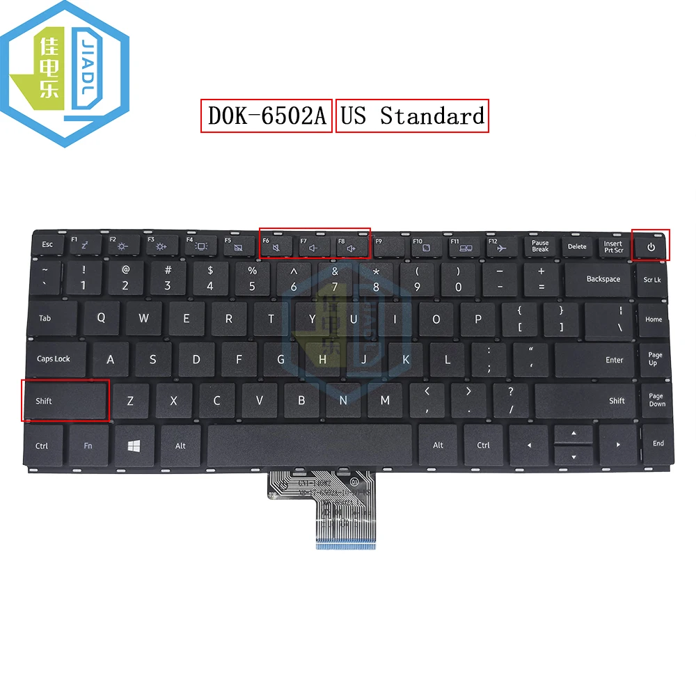 Teclado de Substituição Novo ru us Inglês Russo D0k6502a D276us-a10 Yms0056-q D0k-6308a Nb17-6308a-1 Mb2774018 038-s277usww10 - Imagem 2