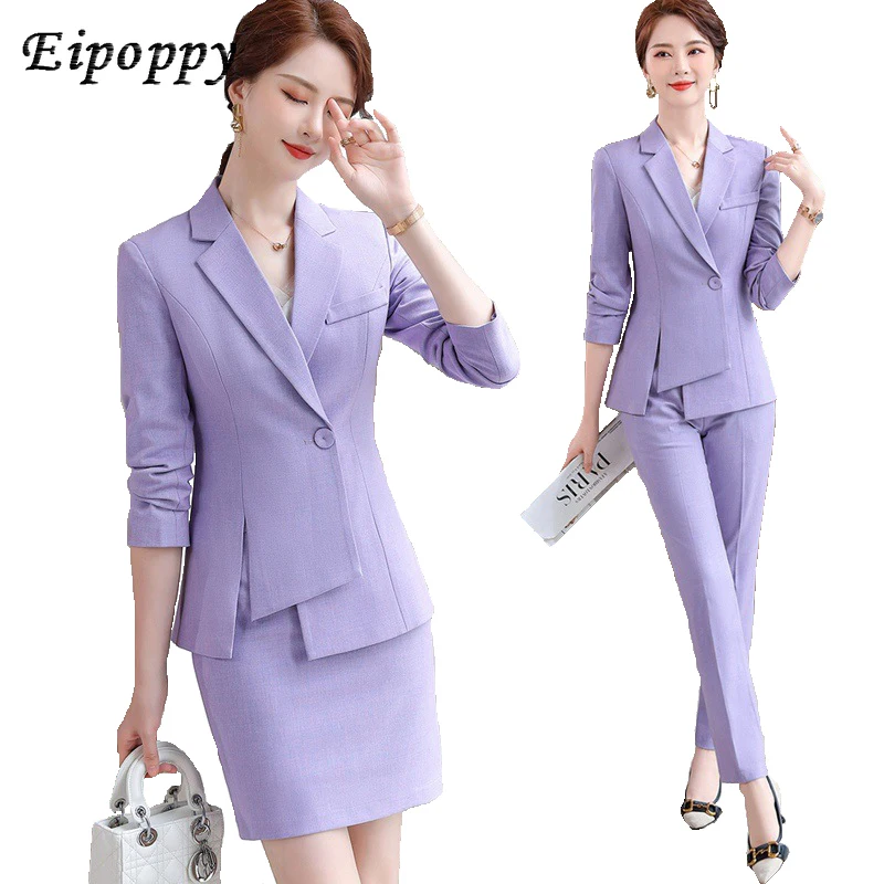 asymmetric-size-s-4xl-women-pant-suit-high-quality-blue-purple-black-two-pieces-set-single-button-blazer-with-trouser-for-spring