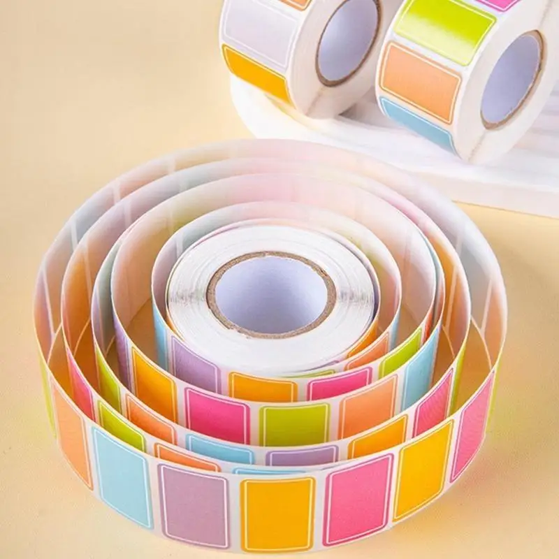 31BA 500 Stück beschreibbare Etikettenaufkleber, abnehmbare Indexaufkleber, bunte Namensetiketten, Aufkleber, wasserfeste für – Detail 7