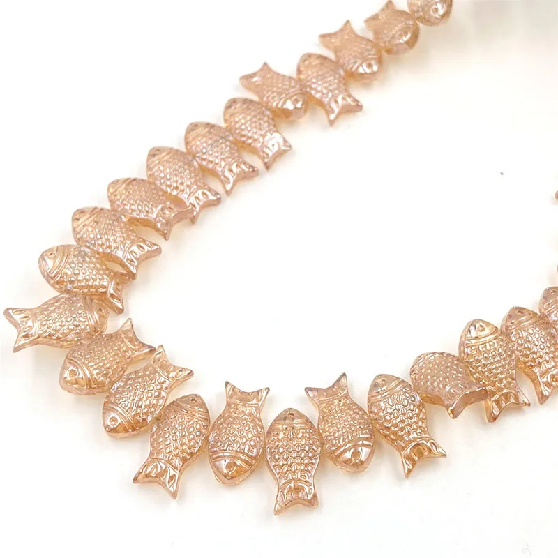 Fish shape crystal glass beads 8x15mm fish shape crystal glass beads for jewelry making DIY craft beads for bracelet earring hairpin accessories