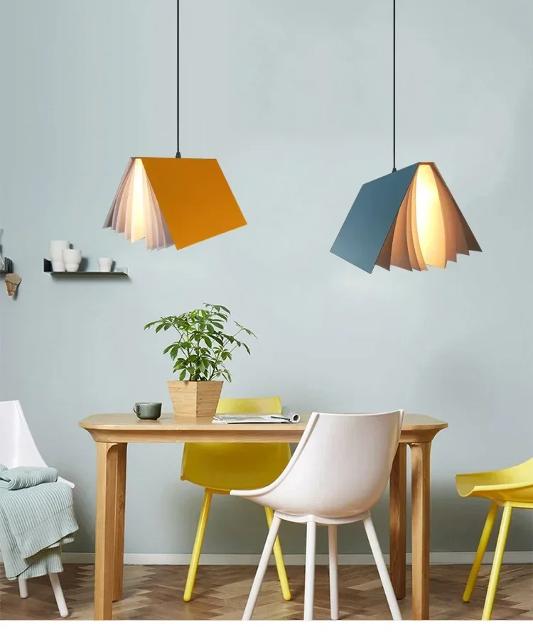 Description Picture 2 of itemCreative Book Design Pendant Light Replica Hanging Lamps Nordic Indoor Decoration Reading Light for Children Room