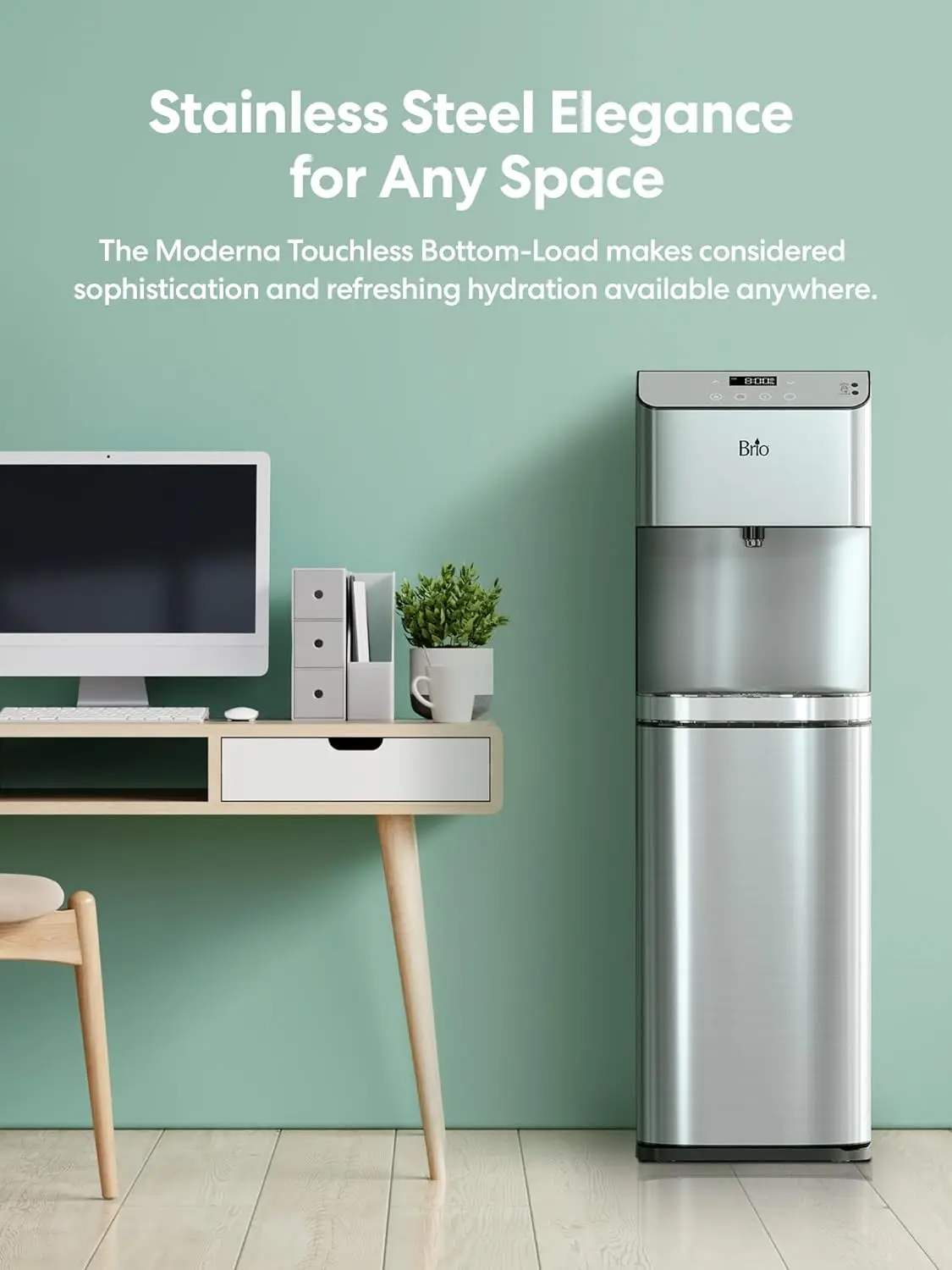 Bottom Load Water Cooler Dispenser - Self-Cleaning, Motion Sensor,   Temp Dispense, Child Safety Lock, 3