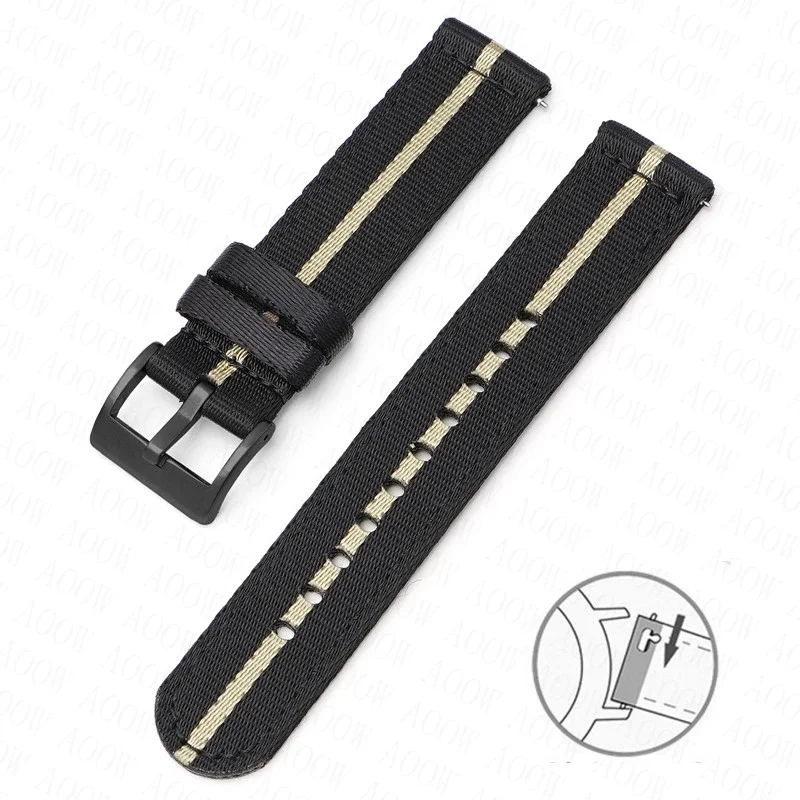 Premium Quick Release Nylon Fabric Strap - Universal Canvas Replacement Watch Band