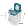 Adult Commode Toilet Commode for Adults Anti Slip Soft Padded High Load Capacity Commode Toilet with Garbage Bag 6