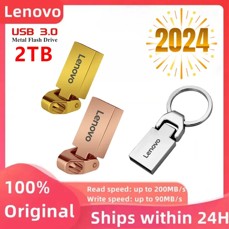 Lenovo Metal U Disk 2Tb Pen Drive Portatile 1Tb Interfaccia Usb 3.0 Ad Alta Velocità Impermeabile 1Tb 2Tb Memoria Usb Flash Disk Per Laptop