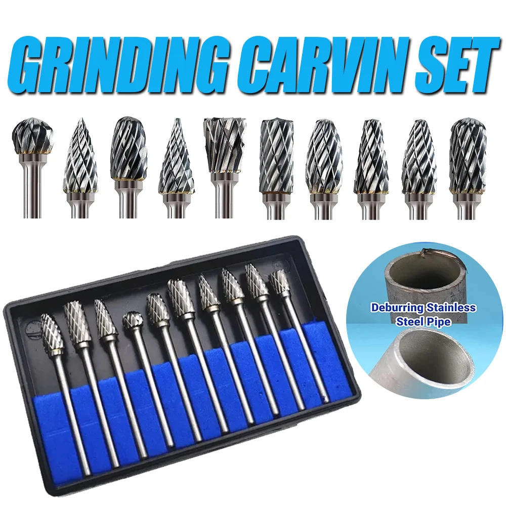 Tungsten Steel Double Cut Rotary File Milling Cutter Head