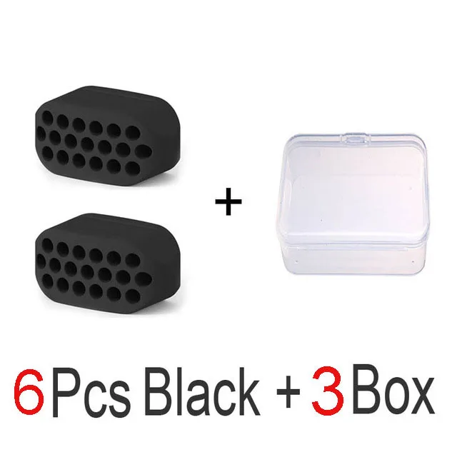 6Pcs Black With 3Box