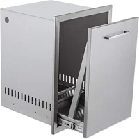 Drawer Stainless Steel Pull-Out Trash/Propane Tank Drawer Storage for Propane Tank or Trash Bin Adds Convenient Storage in Any O 1