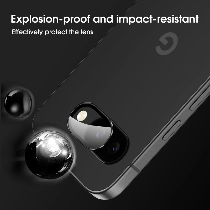 Aluminum Alloy Ring Camera Protector Film with Tempered Glass Lens Guard