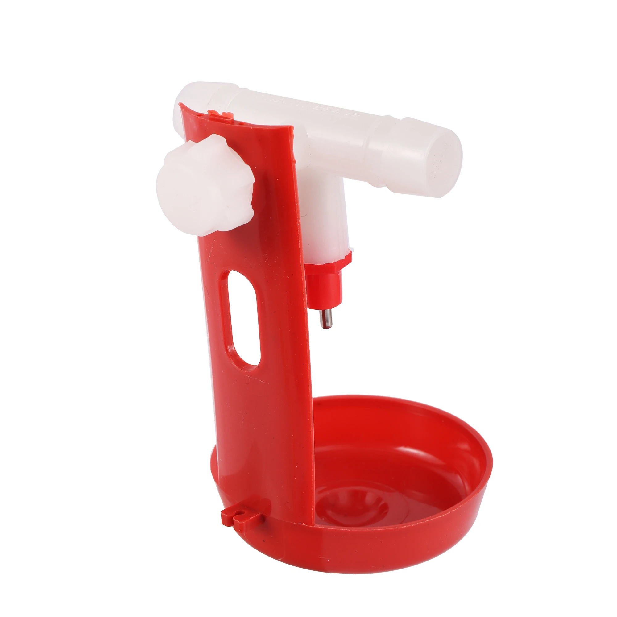Chicken Steel Columns Drinking Cup Red Hanging Cup 360&deg; Water Chicken Tool Nipple Drinkers 40 Sets Poultry Feeding Supplies