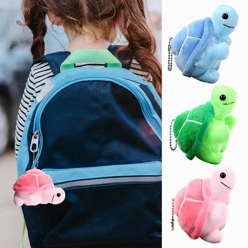 Sea Turtle Plush Keychain Stuffed Animals Cute Small Keychains Pendant Cute Cartoon Mini Turtle Car Bag Pendant Children Toys naruto weapon gaara fidget spinner anime toys kawaii children swords samurai real steel anime weapon keychains toy for boy kids