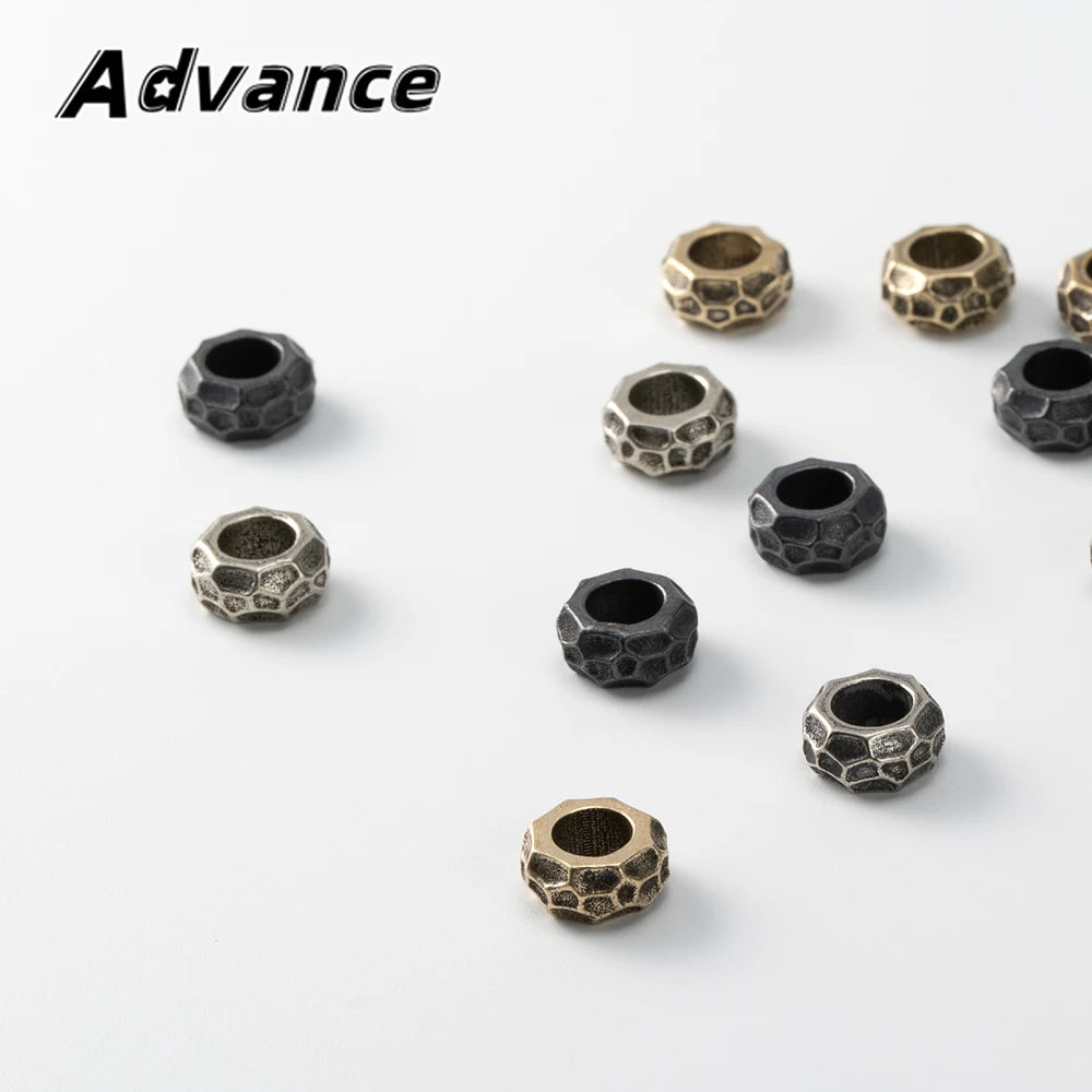 5pcs 망치 패턴 작은 구슬 황동 Paracord 로프 꼬리 펜던트 열쇠 고리 액세서리