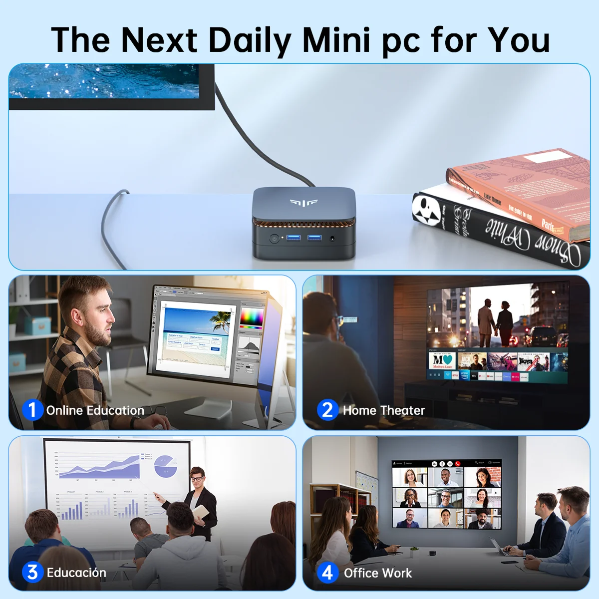 KAMRUI Essenx E1 ミニPC Windows 11 Pro 第12世代 N97 ミニ
