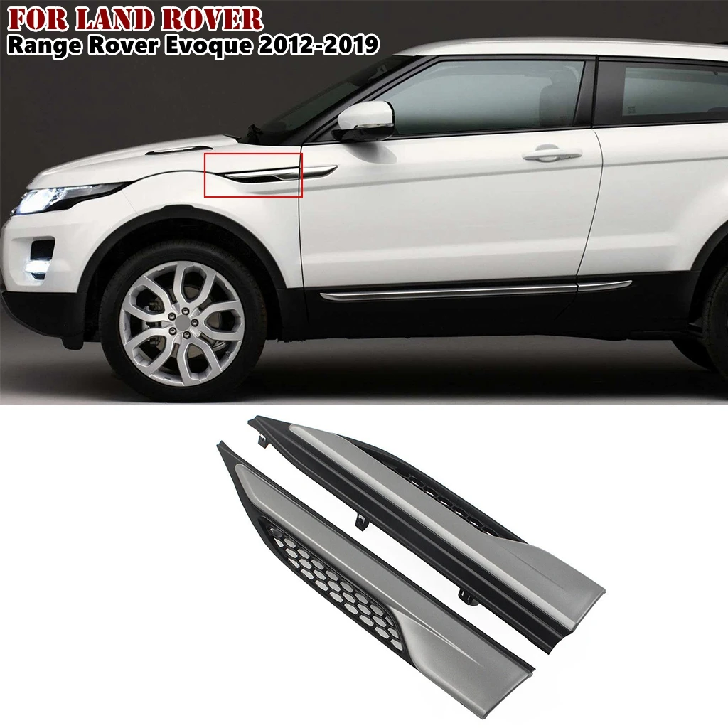 

1 Pair Gray Front Fender Side Grill Upper Molding For Land Rover Range Rover Evoque 2012-2019 Car Accessories LR027316