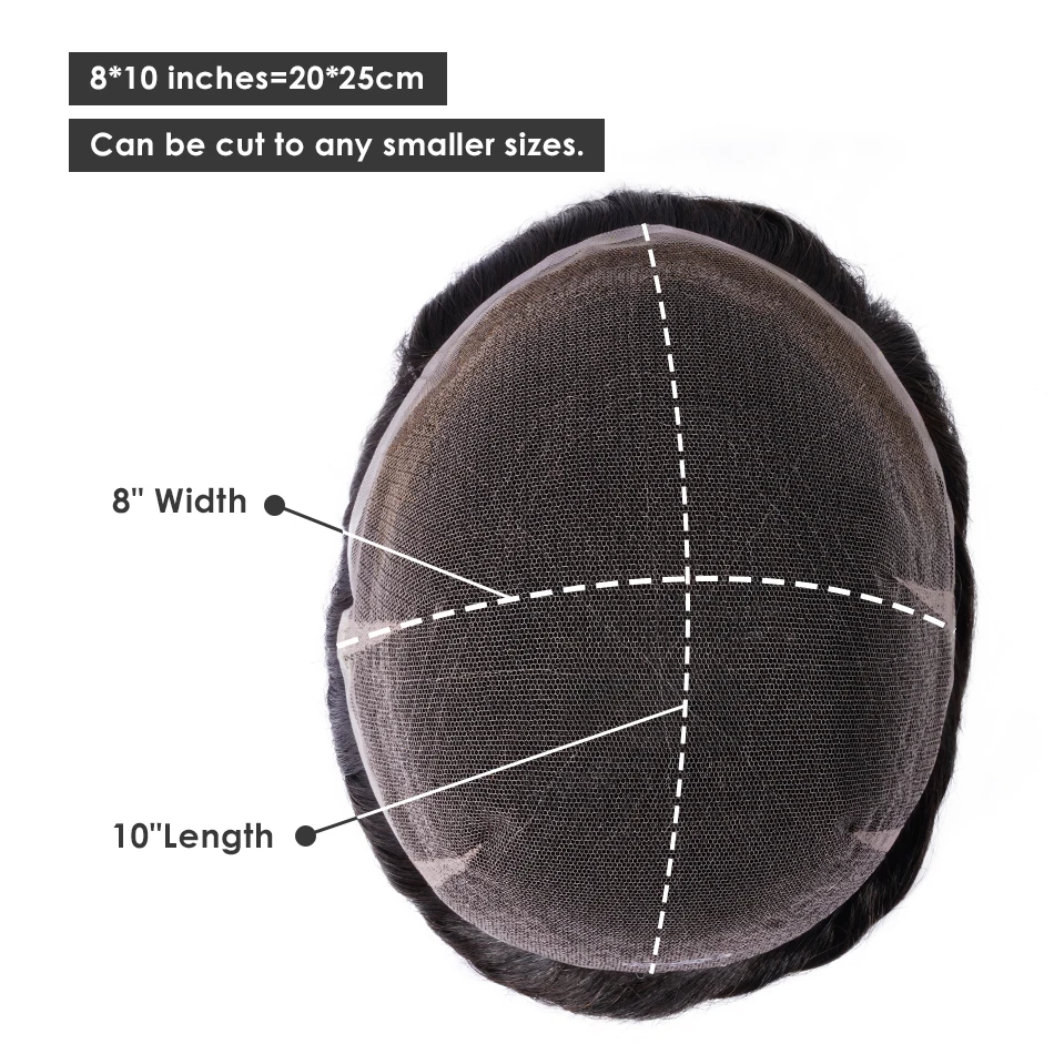 Full Swiss Lace Men Hair Toupee Male Wig Invisible Bleach Hairline Soft Capillary Prothesis Hair Replacement System for Men 6