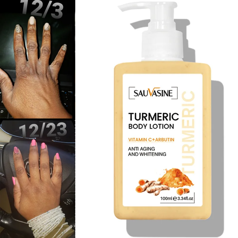 Body Whitening Cream Turmeric Body Lotion Anti Aging Longlasting