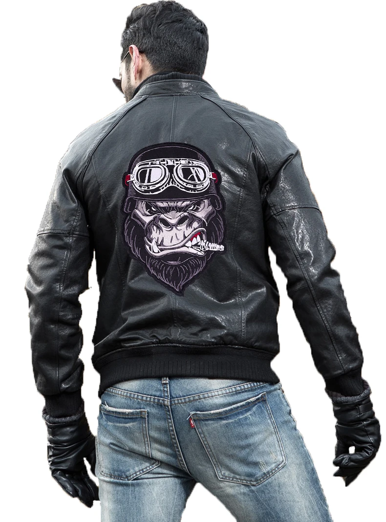 Monkey/Tiger Patch Large Back Iron On Embroidered Patches For - Main Image