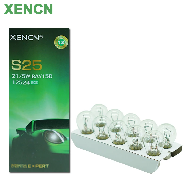 Сигнальные лампы XENCN P21/5W(S25)BAY15d, 12 В, 21/5 Вт, сигналы поворота спереди, дополнительный стоп-сигнал, внешний свет, 10 шт.