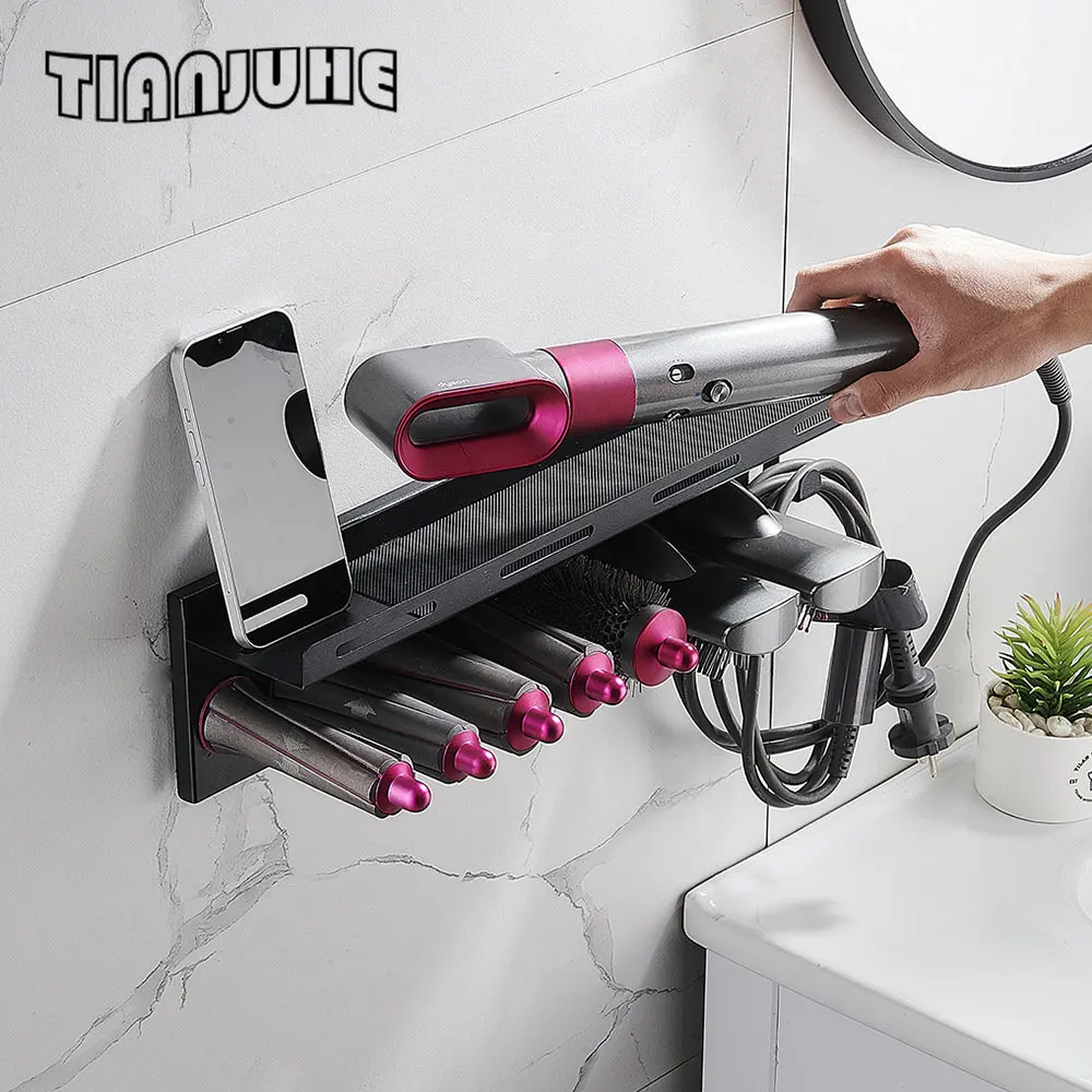 Supporto A Parete Dyson Airwrap Per Lo Styling Dei Capelli Con Rack Organizer A 8 Slot