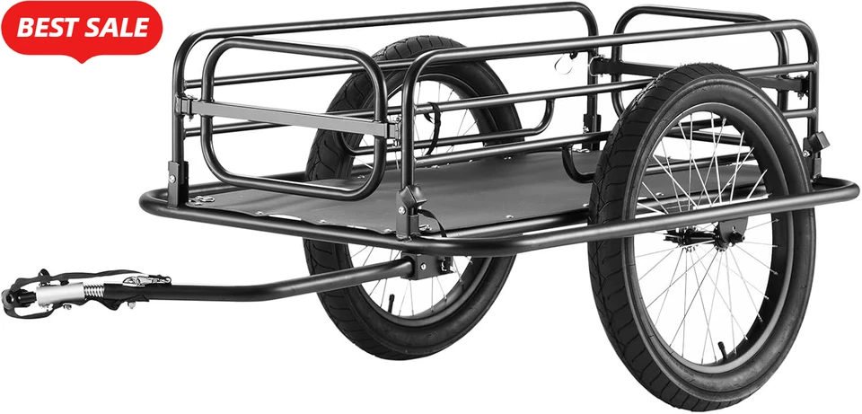 Heavy Duty Bike Cargo Trailer with Foldable Design